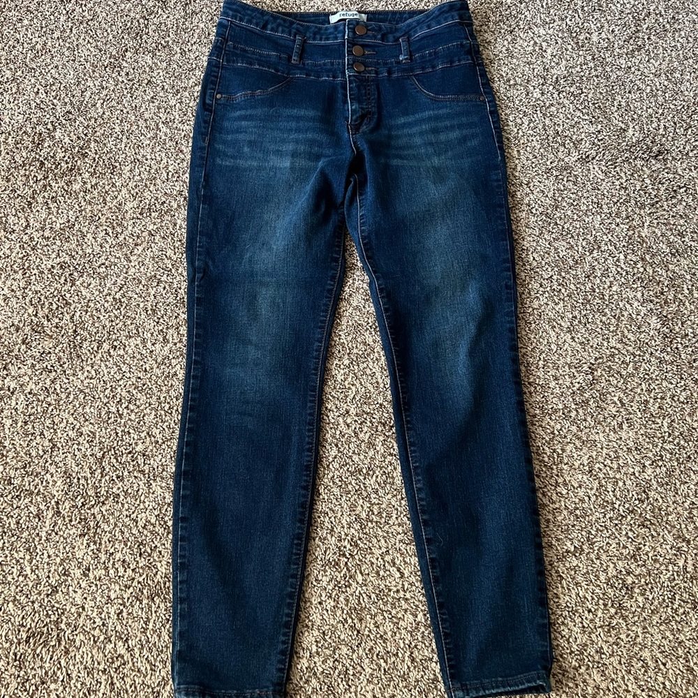 Refuge blue high rise skinny jeans in blue